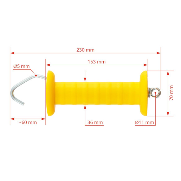 Жълта дръжка за врата - изображение 5