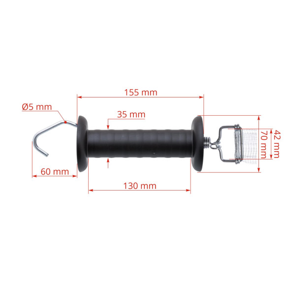 Дръжка за врата за електропастир, за лента 40 мм - изображение 5