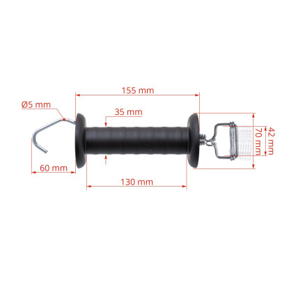 Дръжка за врата за електропастир, за лента 40 мм - изображение 5