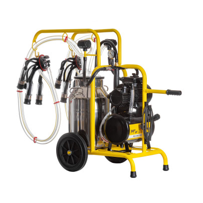 Агрегат за доене на крави с 2 станции и гюм от неръждаема стомана, 40 литра - изображение 4