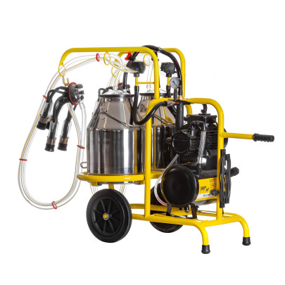 Агрегат за доене на крави с 2 станции и 2 гюма от неръждаема стомана по 30 литра - изображение 4