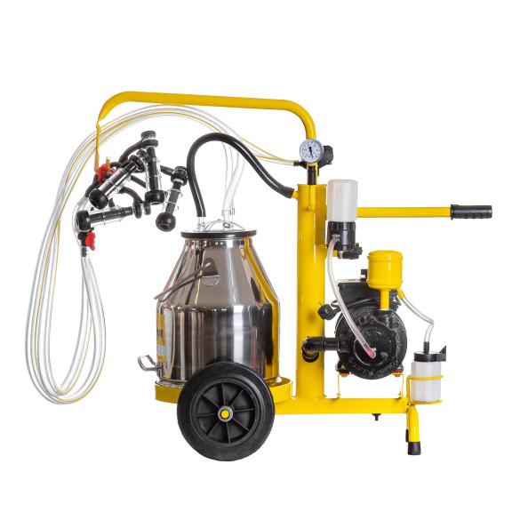 Агрегат за доене на овце с 2 станции и гюм от неръждаема стомана, 25 литра, екологичен - изображение 3