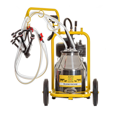 Доилен агрегат за кози, 2 станции, 1 гюм от неръждаема стомана, 30 литра - изображение 2