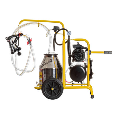 Доилен агрегат за кози, 2 станции, 1 гюм от неръждаема стомана, 30 литра - изображение 3