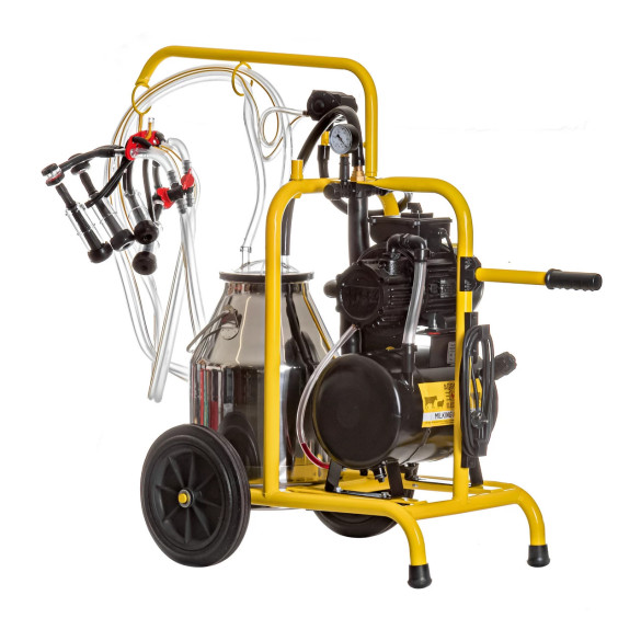 Доилен агрегат за кози, 2 станции, 1 гюм от неръждаема стомана, 30 литра - изображение 4