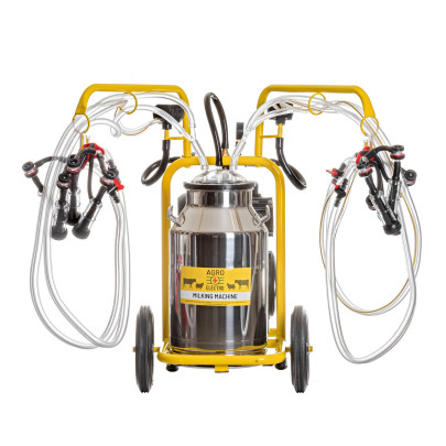 Доилен агрегат за кози, 4 станции, 1 гюм от неръждаема стомана, 40 литра - изображение 2