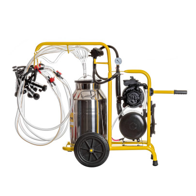 Доилен агрегат за кози, 4 станции, 1 гюм от неръждаема стомана, 40 литра - изображение 3