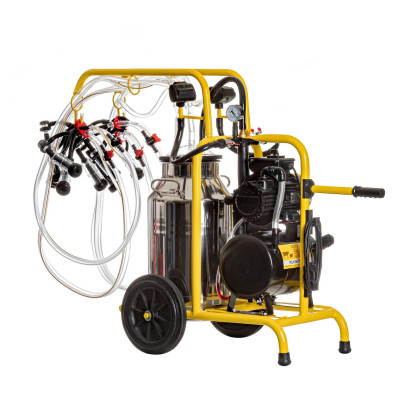 Доилен агрегат за кози, 4 станции, 1 гюм от неръждаема стомана, 40 литра - изображение 4