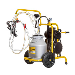 Доилен агрегат за кози, 2 станции, 1 алуминиев гюм, 30 литра - изображение 1