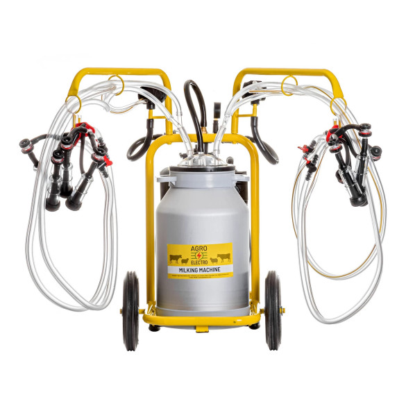 Доилен агрегат за кози, 4 станции, 1 алуминиев гюм, 40 литра - изображение 2