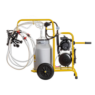 Доилен агрегат за кози, 4 станции, 1 алуминиев гюм, 40 литра - изображение 3