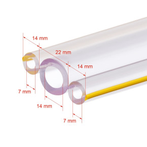 Троен маркуч за вакуум + мляко за доилни агрегати, 7/14 + 14/22 + 7/14 мм - изображение 1 2