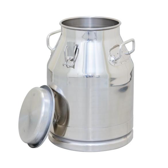 Гюм за транспортиране на за мляко от неръждаема стомана с капак с клипс, 30 литра - изображение 4