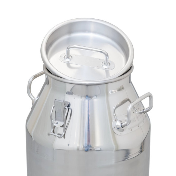 Гюм за транспортиране на за мляко от неръждаема стомана с капак с клипс, 40 литра - изображение 3