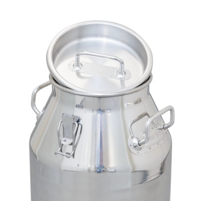 Гюм за транспортиране на за мляко от неръждаема стомана с капак с клипс, 40 литра - изображение 3