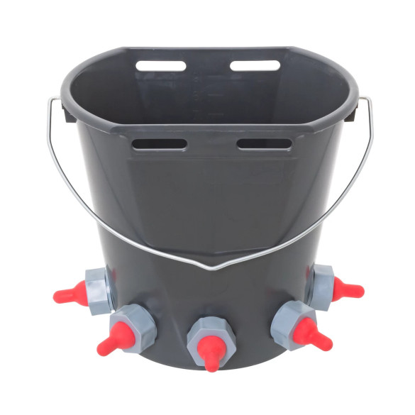 Кофа за кърмене на агнета и ярета с 5 биберона, 8 литра - изображение 4