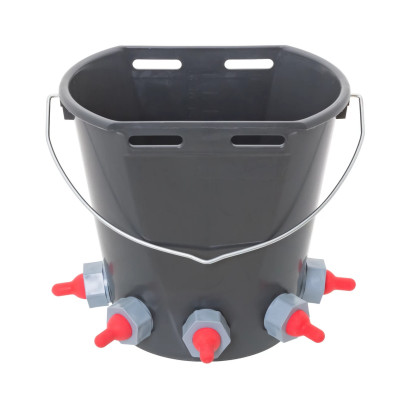 Кофа за кърмене на агнета и ярета с 5 биберона, 8 литра - изображение 4