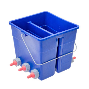 Кофа за кърмене на агнета и ярета с 6 биберона, 50 мм, 10 литра - изображение 1