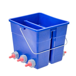 Кофа за кърмене на агнета и ярета с 6 биберона, 50 мм, 10 литра - изображение 1 2