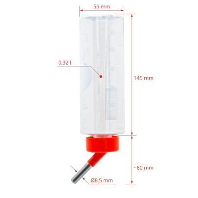 Поилка за зайци със сачмен клапан, 320 мл - изображение 4