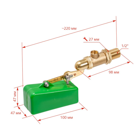 Резервен клапан с поплавък, за поилки - изображение 4