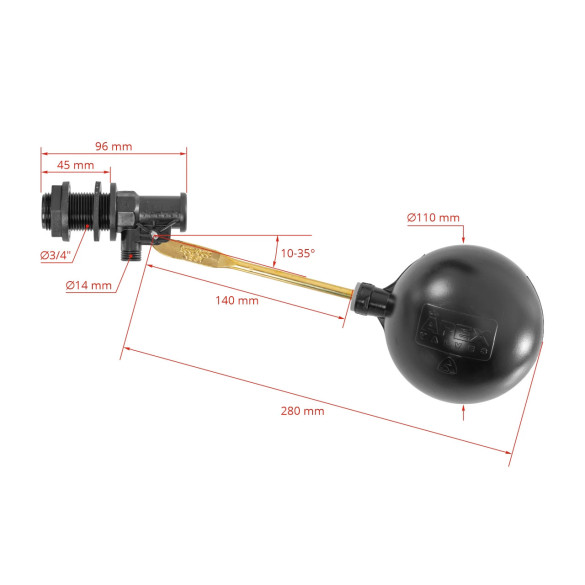 Клапан с поплавък за двойна поилка - изображение 5