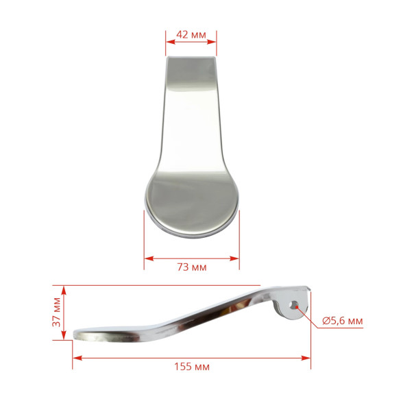 Клапа (език) от неръждаема стомана за поилка 1,5 литра - изображение 5