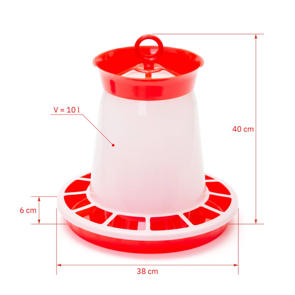 Хранилка за пилета и домашни птици, 10 литра - изображение 5