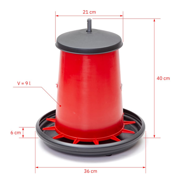 Хранилка за пилета от висококачествена пластмаса, 9 литра - изображение 7