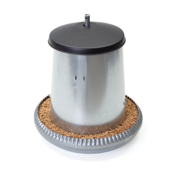 Хранилка за възрастни птици, галванизиран метал, 8 л - изображение 5