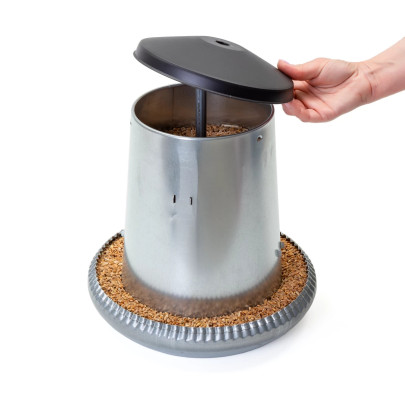 Хранилка за възрастни птици, галванизиран метал, 8 л - изображение 6