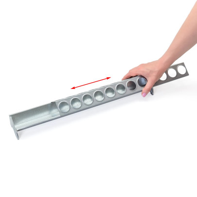 Хранилка за пилета, галванизиран метал, 24 отвора, 50 см - изображение 2