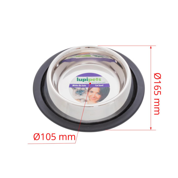 Купа от неръждаема стомана за храна за котки, Ø 12 см, 230 мл - изображение 3