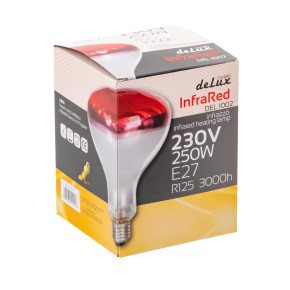 Инфрачервена нагревателна крушка, 250 W, deLux. - изображение 1 2