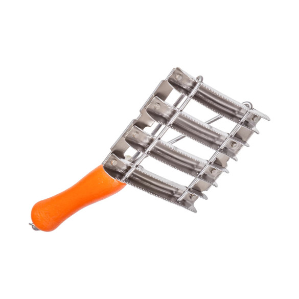 Метално чесало за крави и коне, 11 × 12,5 см - изображение 3