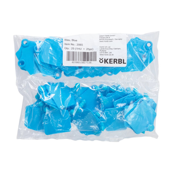 Комплект ушни марки за овце, Prima-Flex, сини, 4,4 × 4,6 см, 25 чифта :: Сини - изображение 4