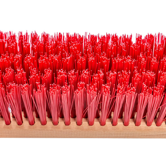 Метла с дървена основа и с ръб за стъргане, 60 см, без дръжка - изображение 3