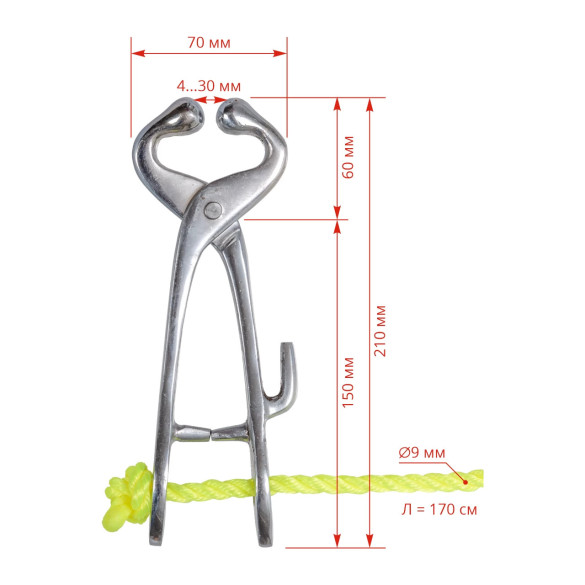 Назални клещи (щипка) с въже - изображение 4