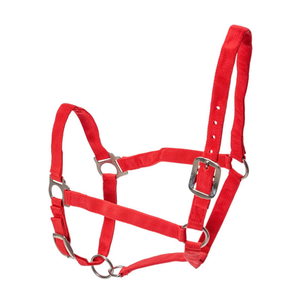 Оглавник (юлар) за коне, крави и бикове, червен - изображение 2