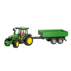 Играчка трактор John Deere 5115M с ремарке - изображение 1