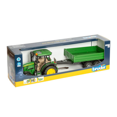Играчка трактор John Deere 5115M с ремарке - изображение 4
