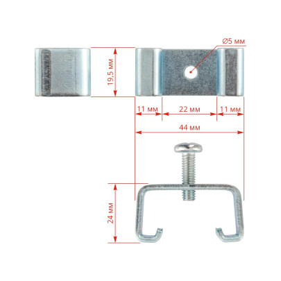 Монтажна скоба с резба M6 за Т-post стълбове, 2 бр. - изображение 8