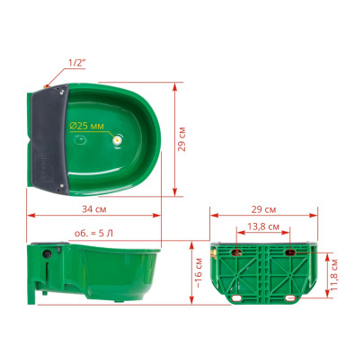 Пластмасова поилка, с поплавък, 5 литра - изображение 10