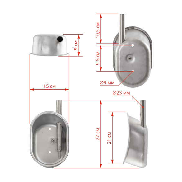 Поилка за прасенца, 15 × 21 × 9см - изображение 6