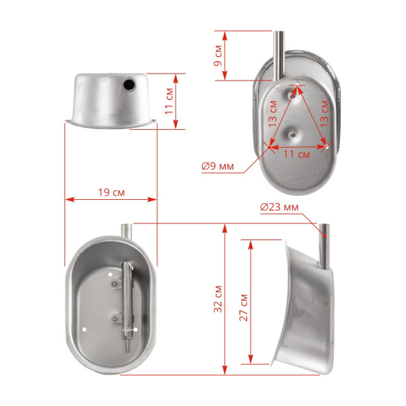 Поилка за прасета за угояване, 19 × 27 × 11см - изображение 6