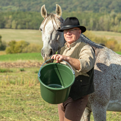 Kофа за хранене на живоните в обора, зелена, 20 литра - изображение 6