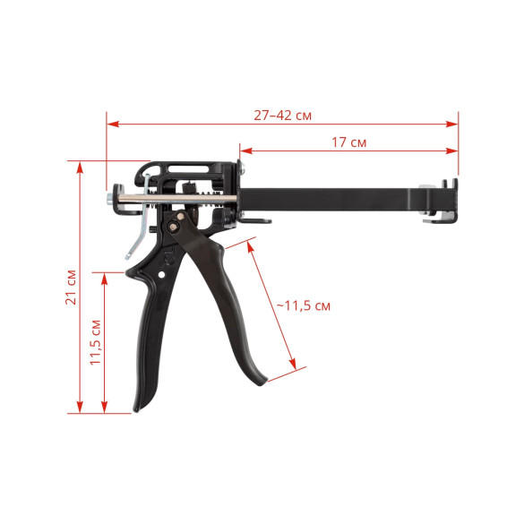 Дозиращ пистолет за двукомпонентно лепило в патрон от 160мл - изображение 4