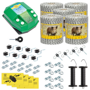 Пълен пакет за електропастир 5000 м, 7,2 джаула, за диви животни :: 5000 m - изображение 1