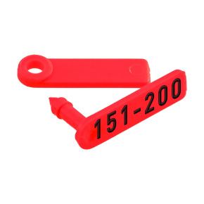 Ушни марки за агнета и ярета, Twintag, червени, 151-200 - изображение 1