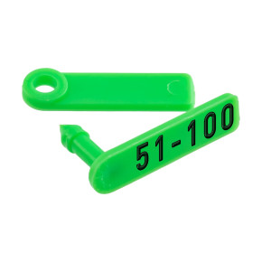 Ушни марки за агнета и ярета, Twintag, зелени, 51-100 - изображение 1